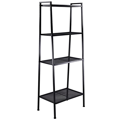 Black 4 Tier Metal Ladder Bookshelf K676