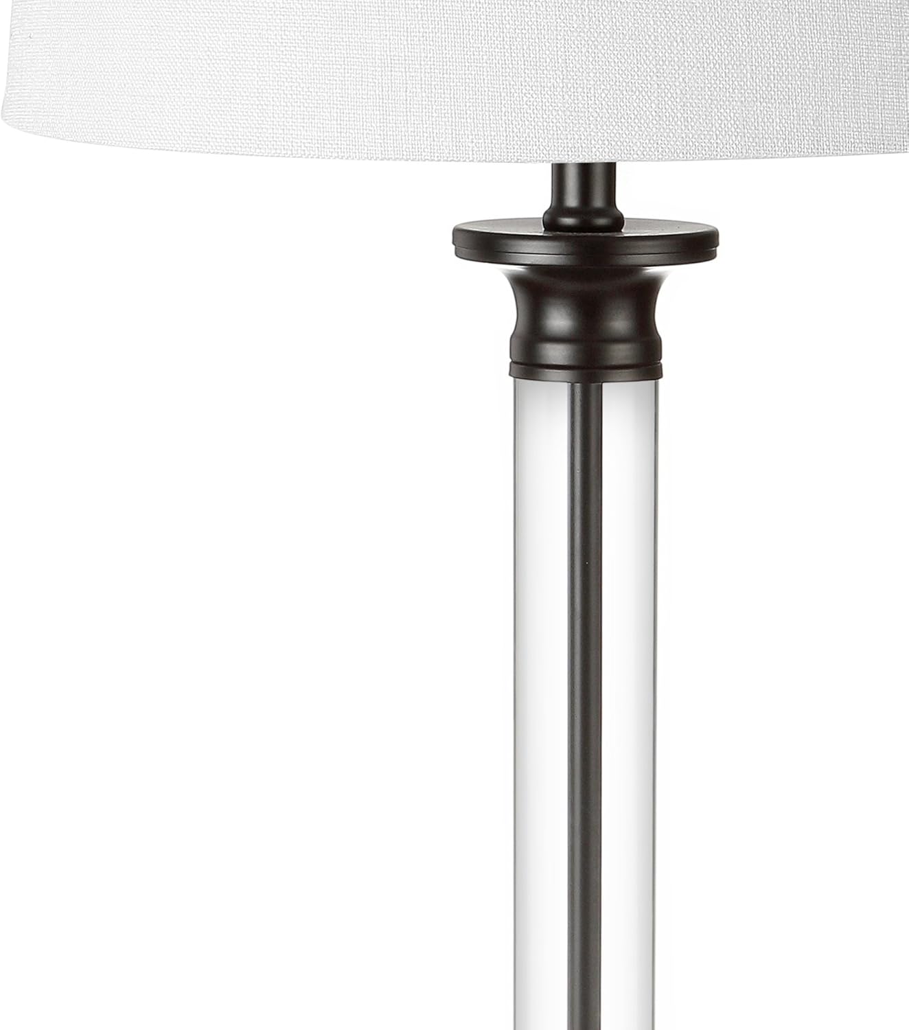 Black/Clear Glass and Metal LED Table Lamp Set of 2 M67511