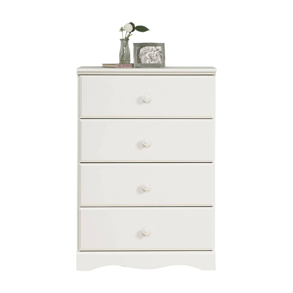 4-Drawer Chest, Soft White Finish L443543