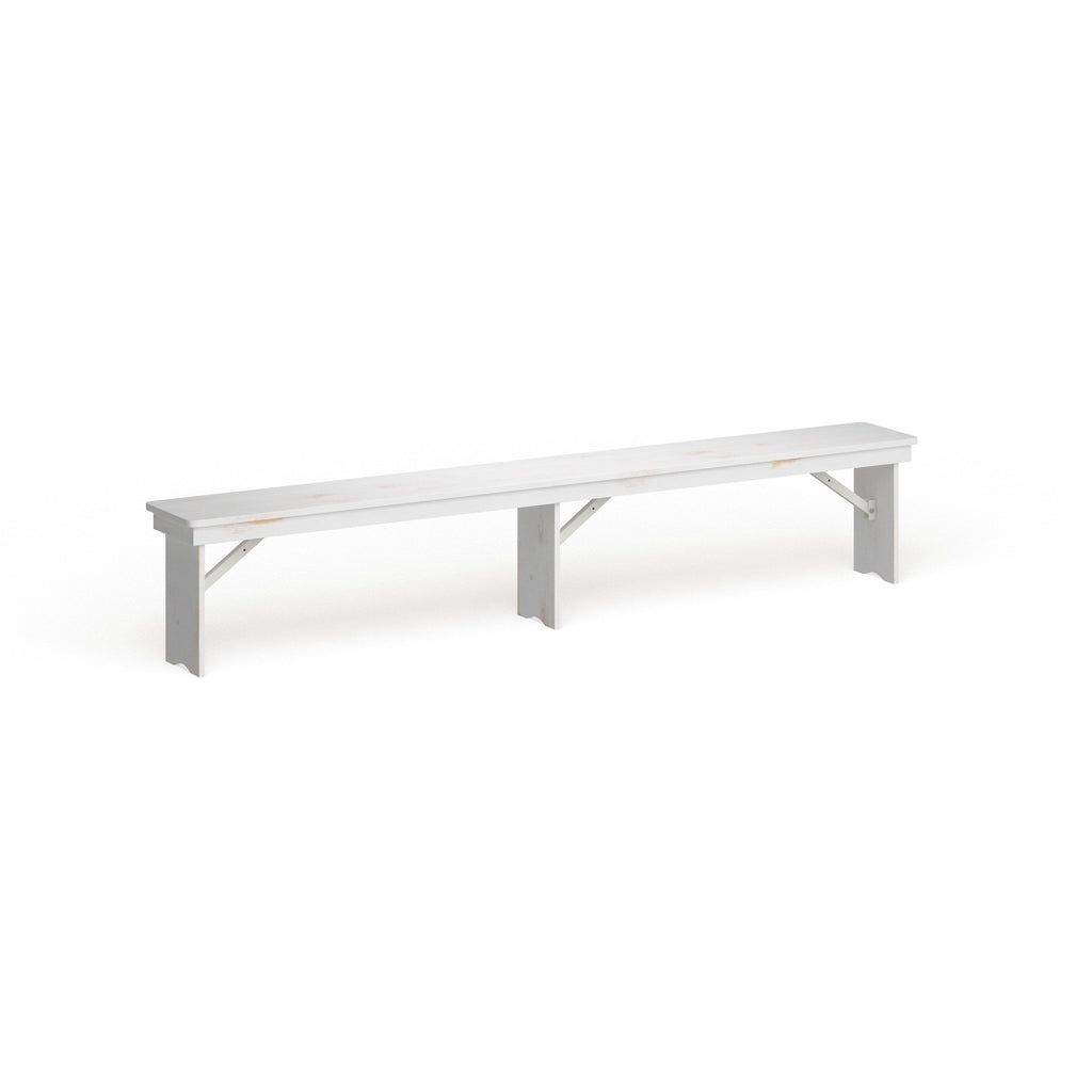 Solid Pine Folding Farm Bench R590705