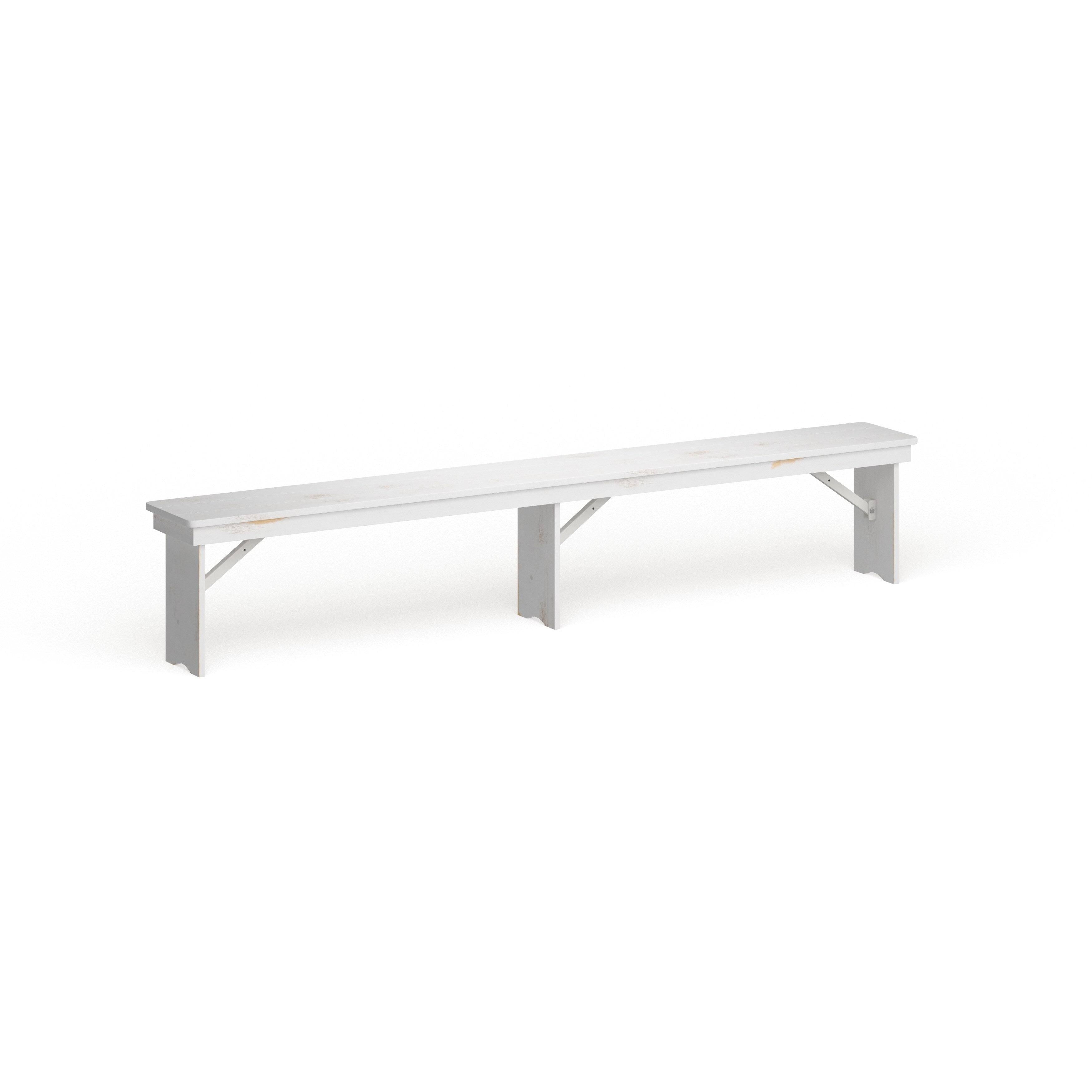 Solid Pine Folding Farm Bench R590705