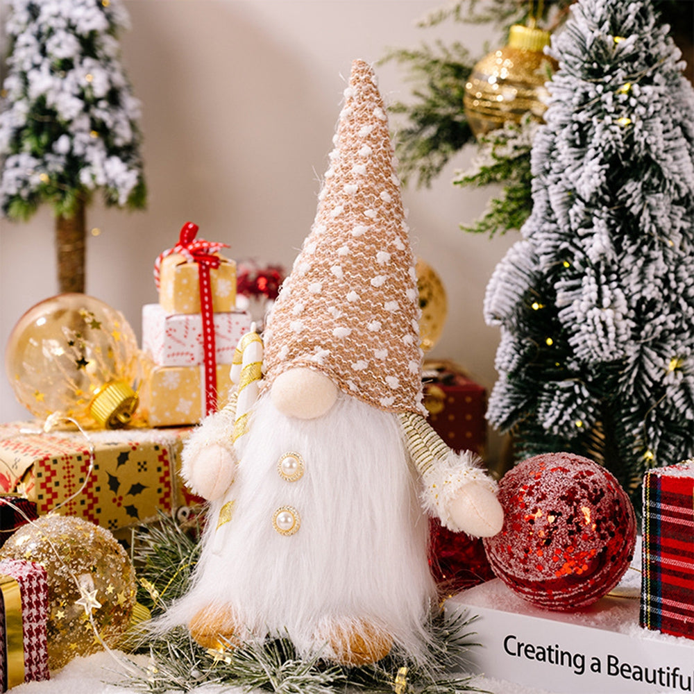 2pcs Christmas Gnome Plush Doll with Lights LED Glowing Ornaments O856190