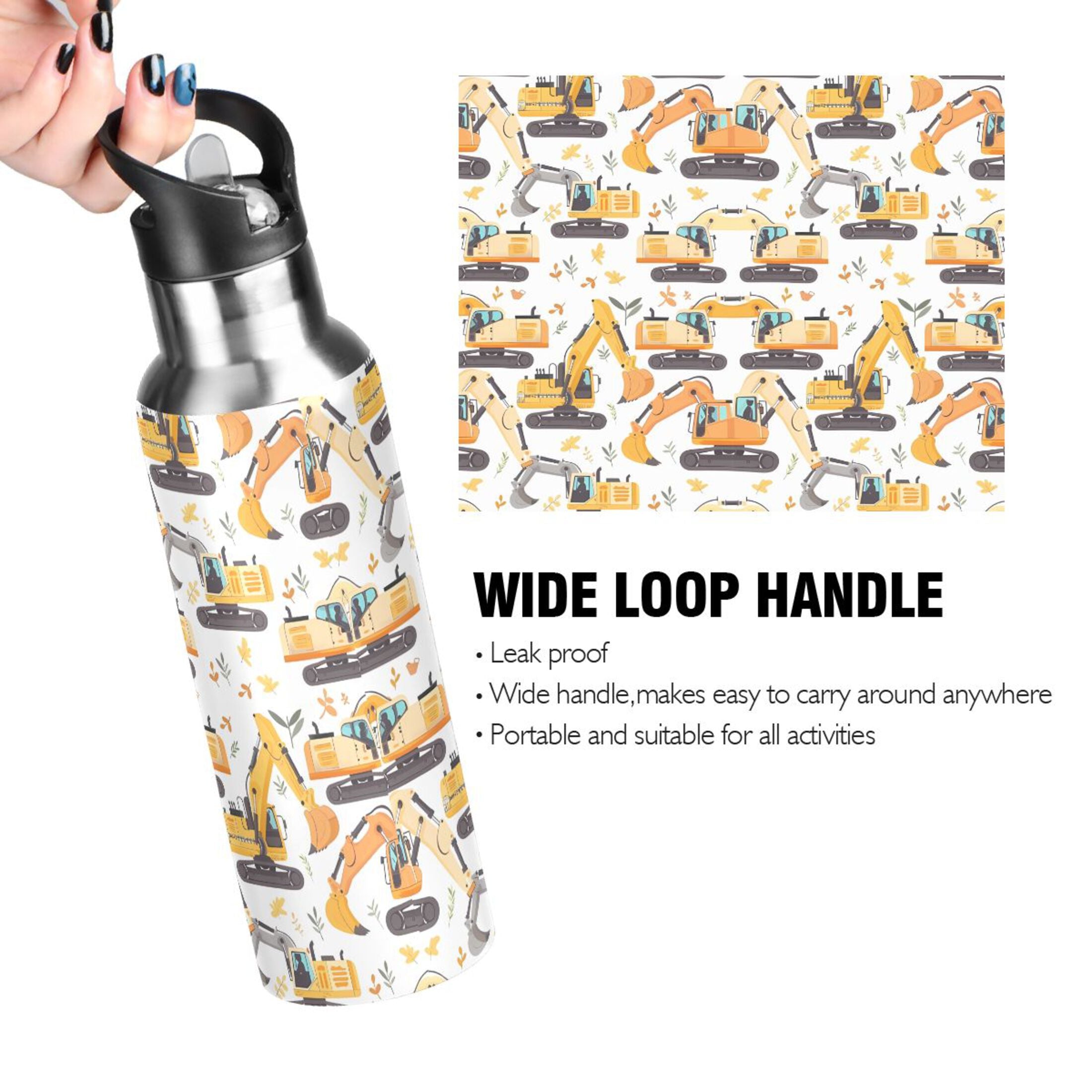Insulated Stainless Steel Water Bottle with Straw Lid, 20 oz K248843