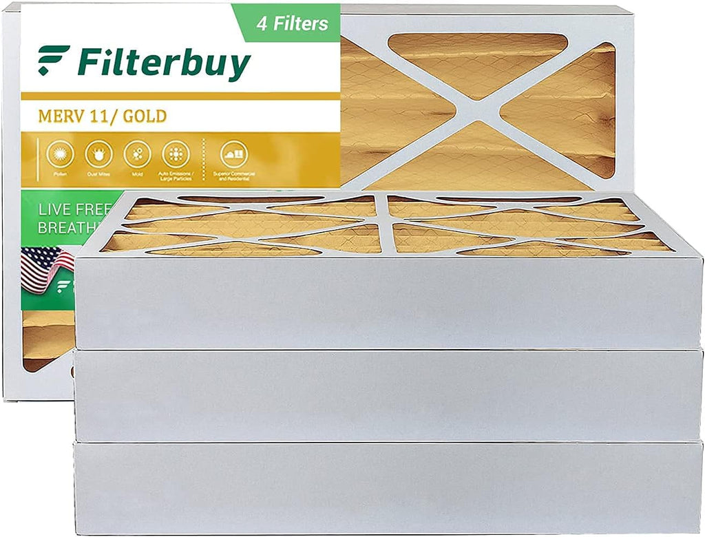 16x25x4 MERV 11 Pleated HVAC AC Furnace Filters (4-Pack) C264225