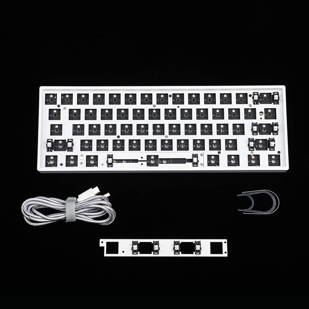 Plastic White Mechanical Keyboard DIY Kit O152018