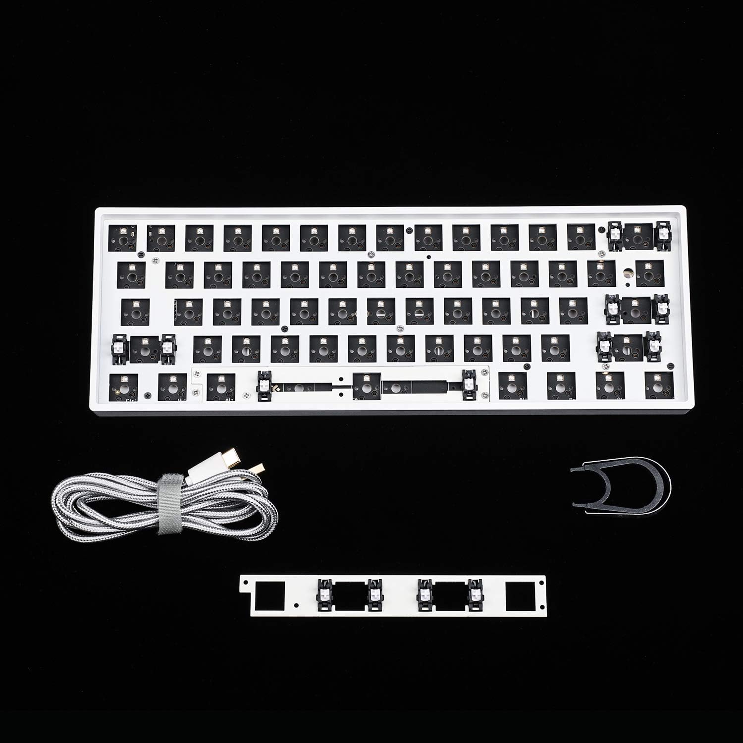 Plastic White Mechanical Keyboard DIY Kit O152018