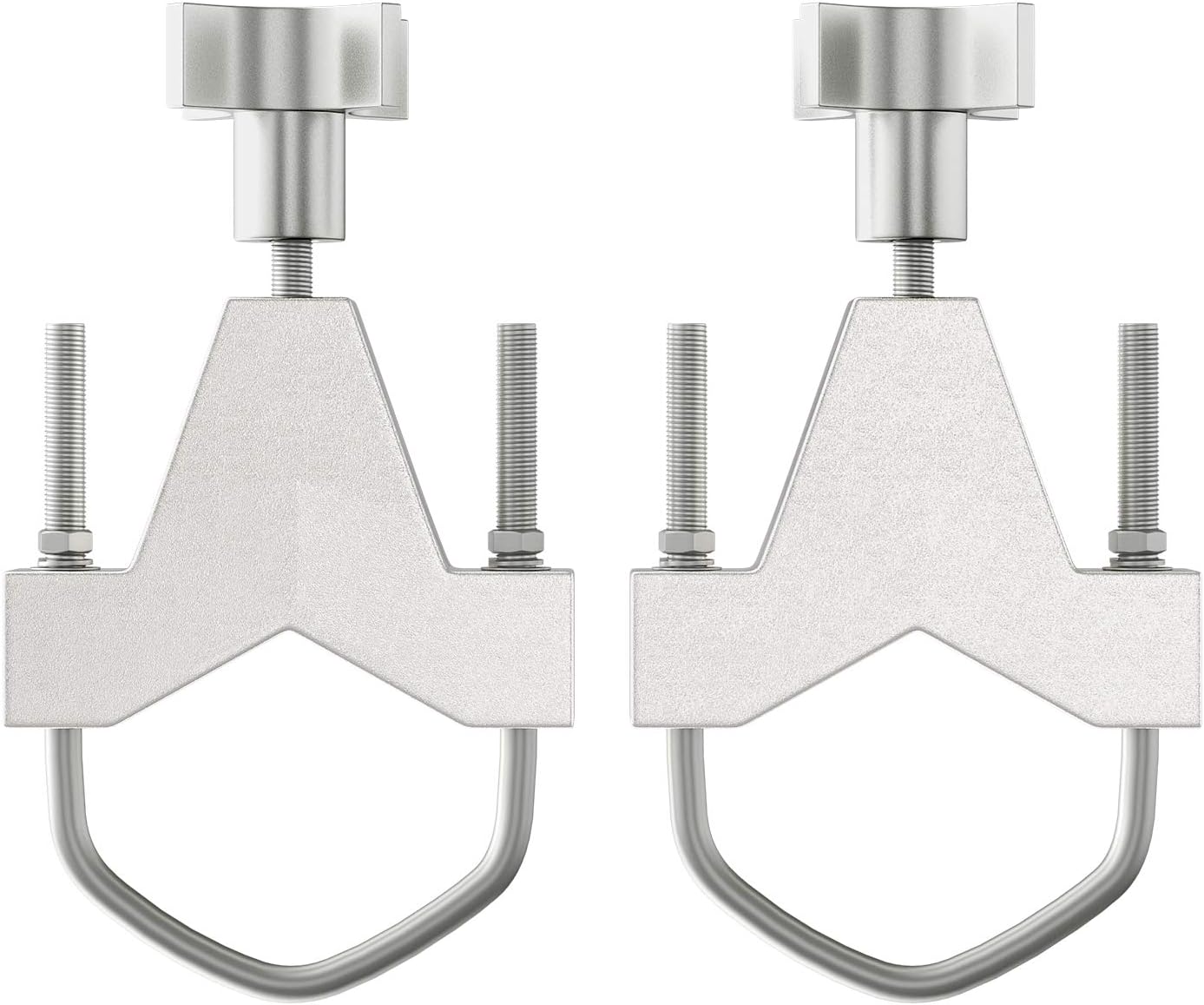 High Lift Jack Mounting System for 2"-3" Tube, Adjustable Jack Tube Mount Bracket System (Sliver) Pack of 2 R74491