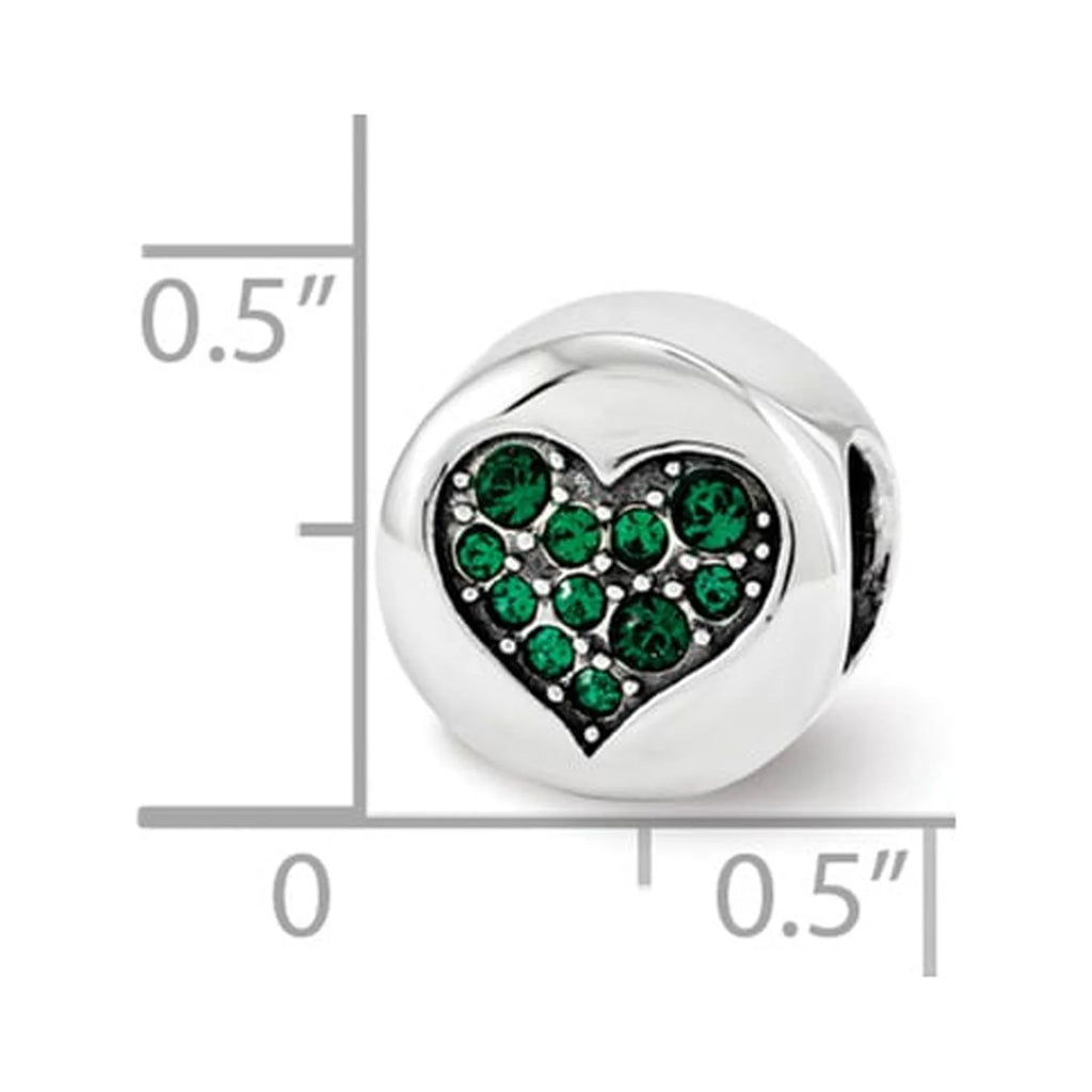 Sterling Silver Crystal Charm E424698