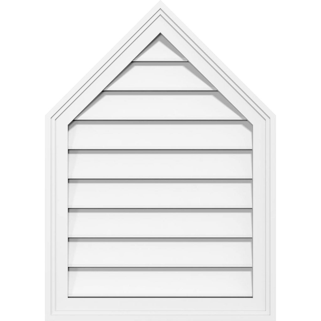 Peaked Top Surface Mount PVC Gable Vent H470