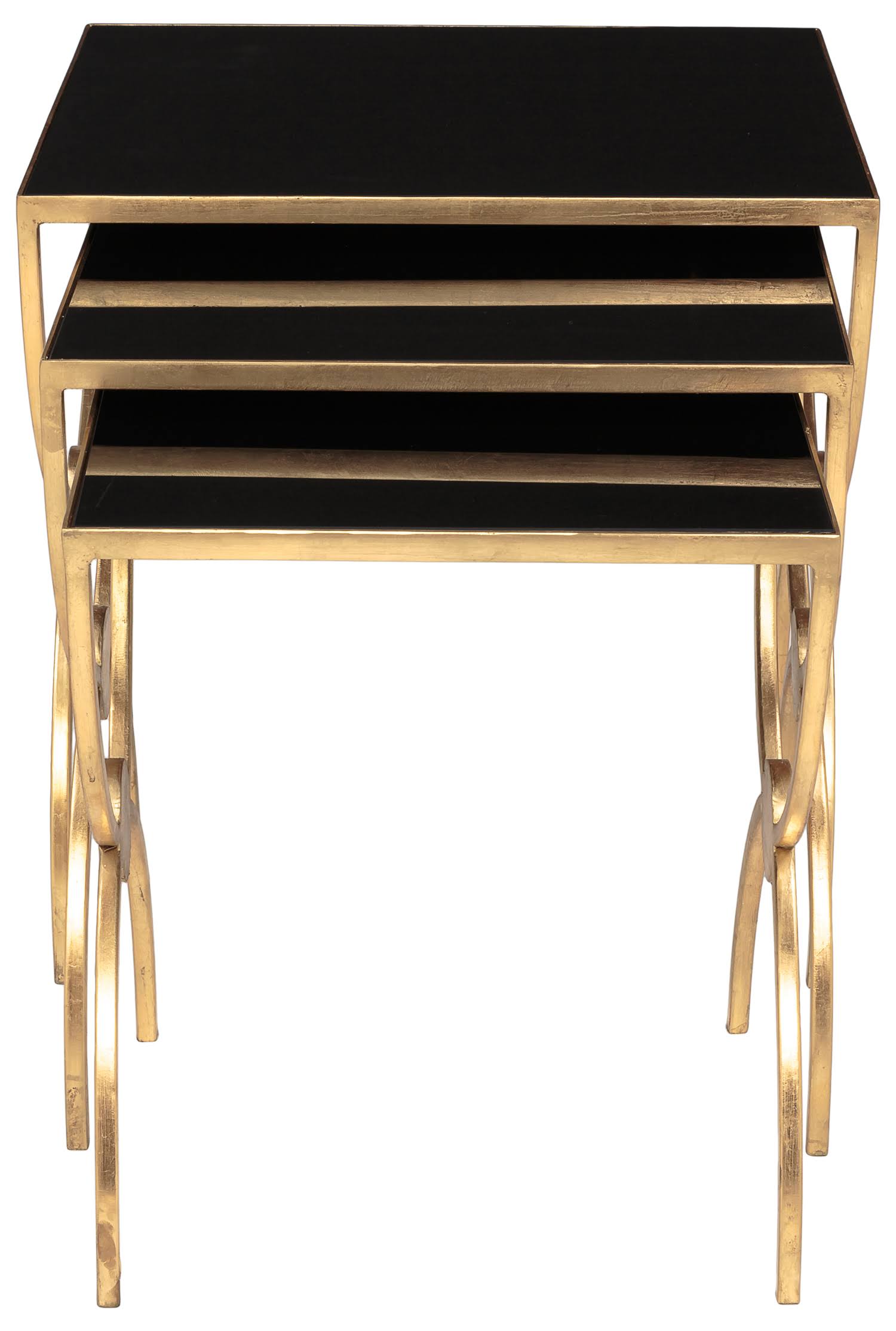 Black Glass Nesting Tables G473618