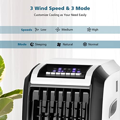 Evaporative Air Cooler with Remote Control, 3 Modes, 7.5H Timer, 6.5L Water Tank G480265