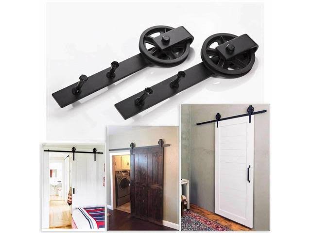 Single Wood Sliding Barn Door Hardware Kit B230