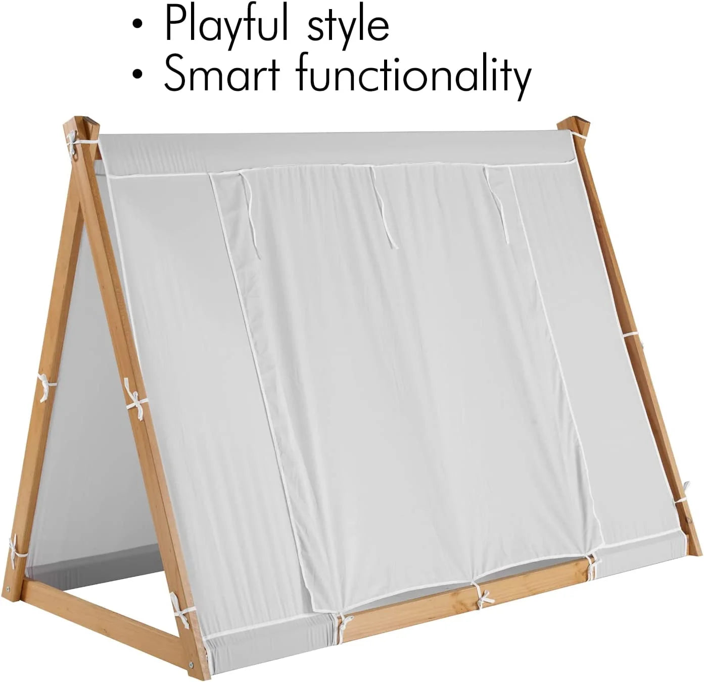 Twin Floor Bed with Natural Frame D961