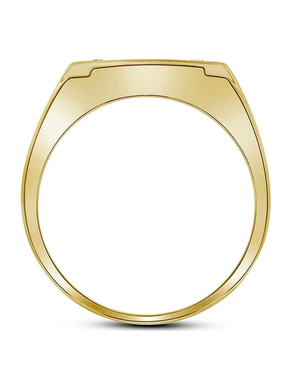 10kt Yellow Gold Mens Diamond Cluster Ring R77496