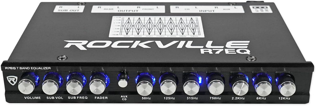 7 Band Equalizer with Bluetooth and Mic Input Karaoke Pack of 2 W984