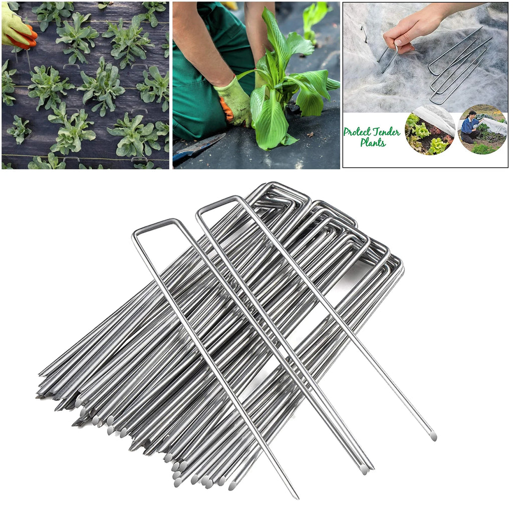 50 Packs Galvanised Ground Pegs for Artificial Grass F13271