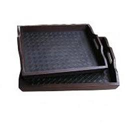 Solid Cedar Wood Serving Tray Set K478464