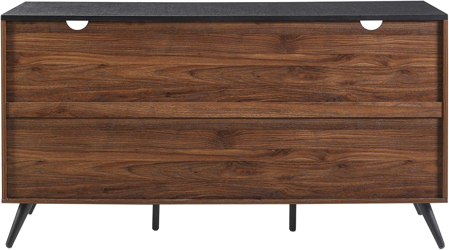 Black and Dark Walnut 4 Drawer Wood Cabinet M8445