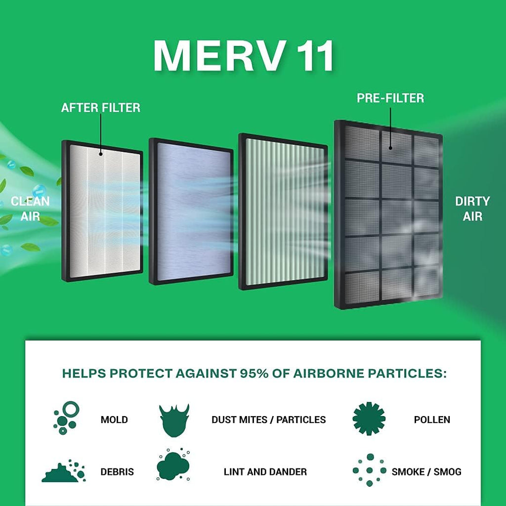 16x25x4 MERV 11 Pleated HVAC AC Furnace Filters (4-Pack) C264225