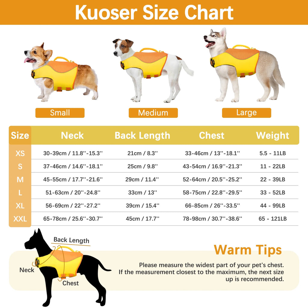 Reflective Adjustable Dog Life Jacket H45720