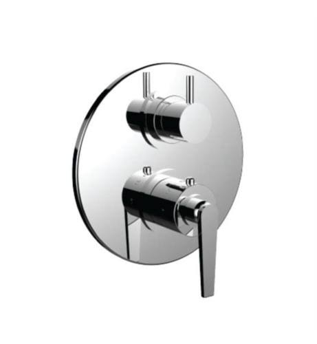 Polished 24K Gold Thermostatic 3 Way Diverter Trim L964460