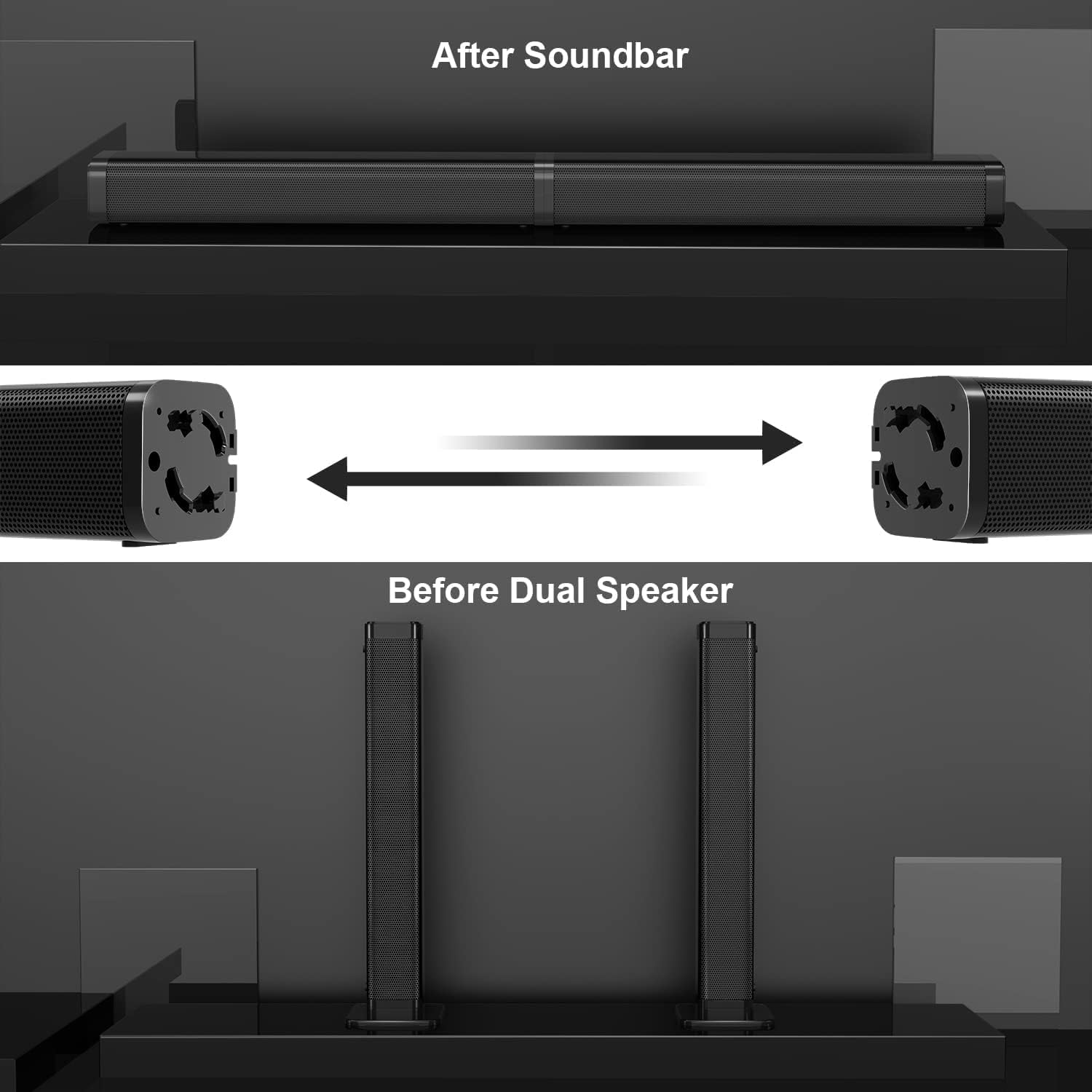 2.1 CH Sound Bar with Subwoofer 240W 3D Surround Sound Home Theater Audio System E3728