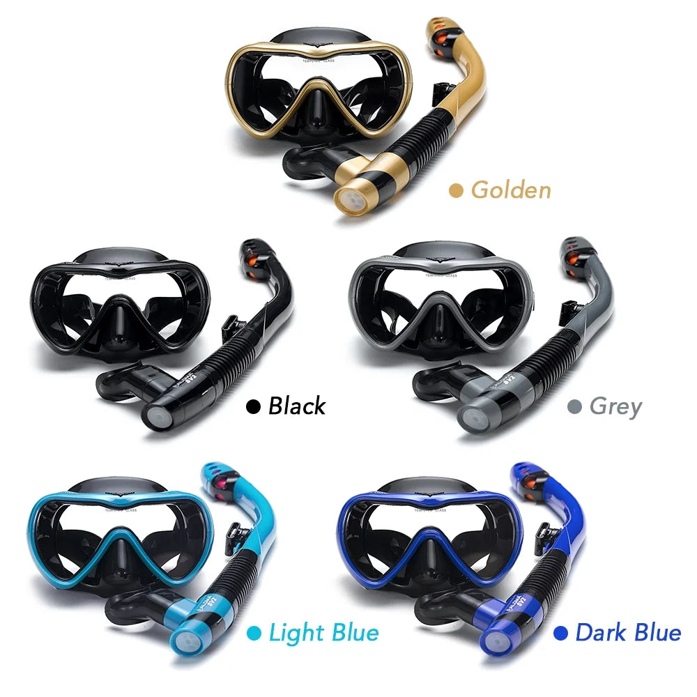 Snorkel Set with Snorkeling Goggles and Dry Snorkel Tube F80925