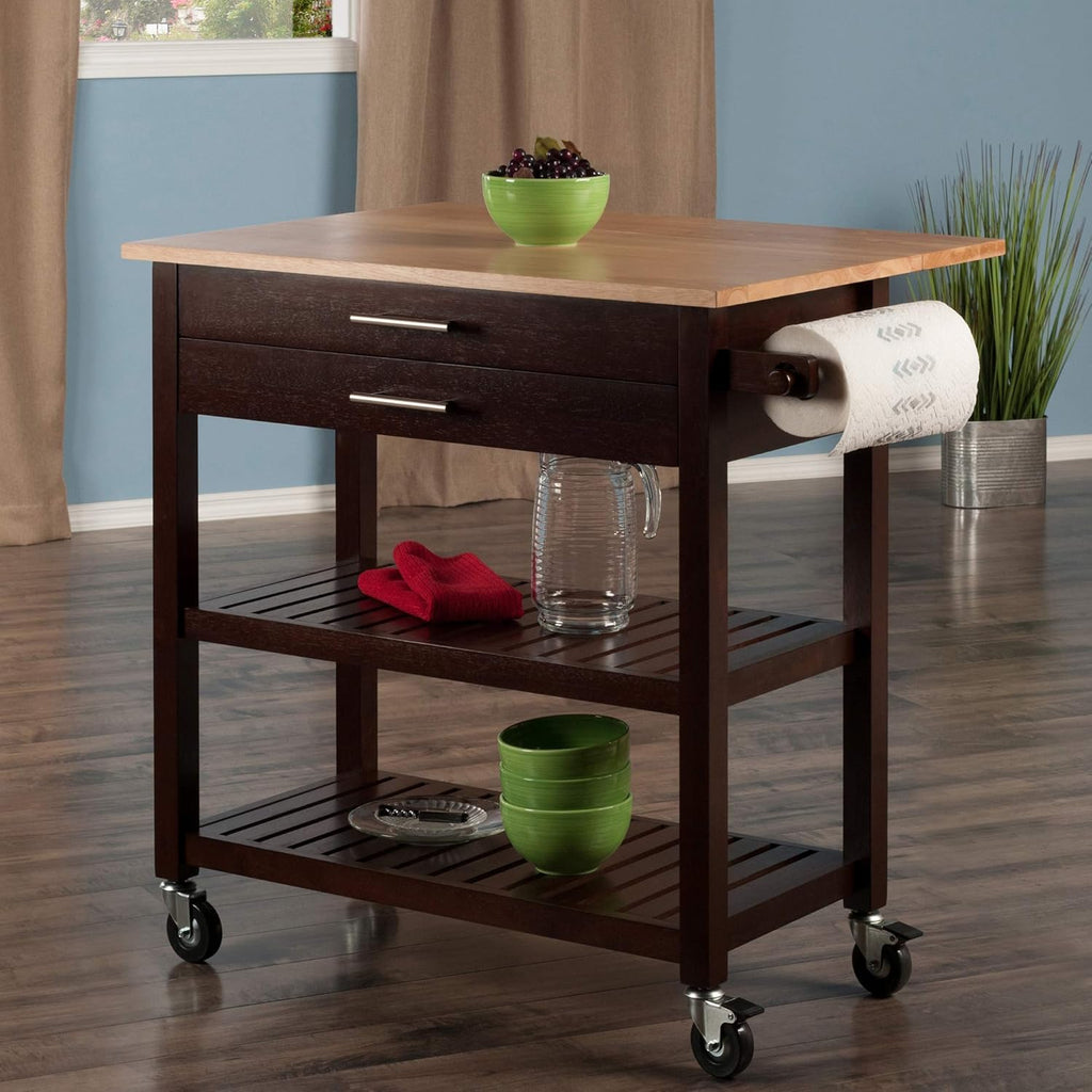 Cappuccino Natural Kitchen Cart K554532