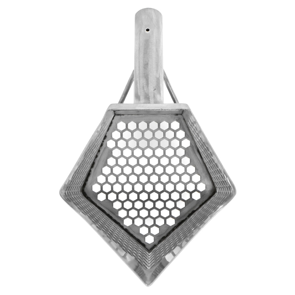 Stainless Metal Detector Sand Scoop with Hexagon Holes R60938