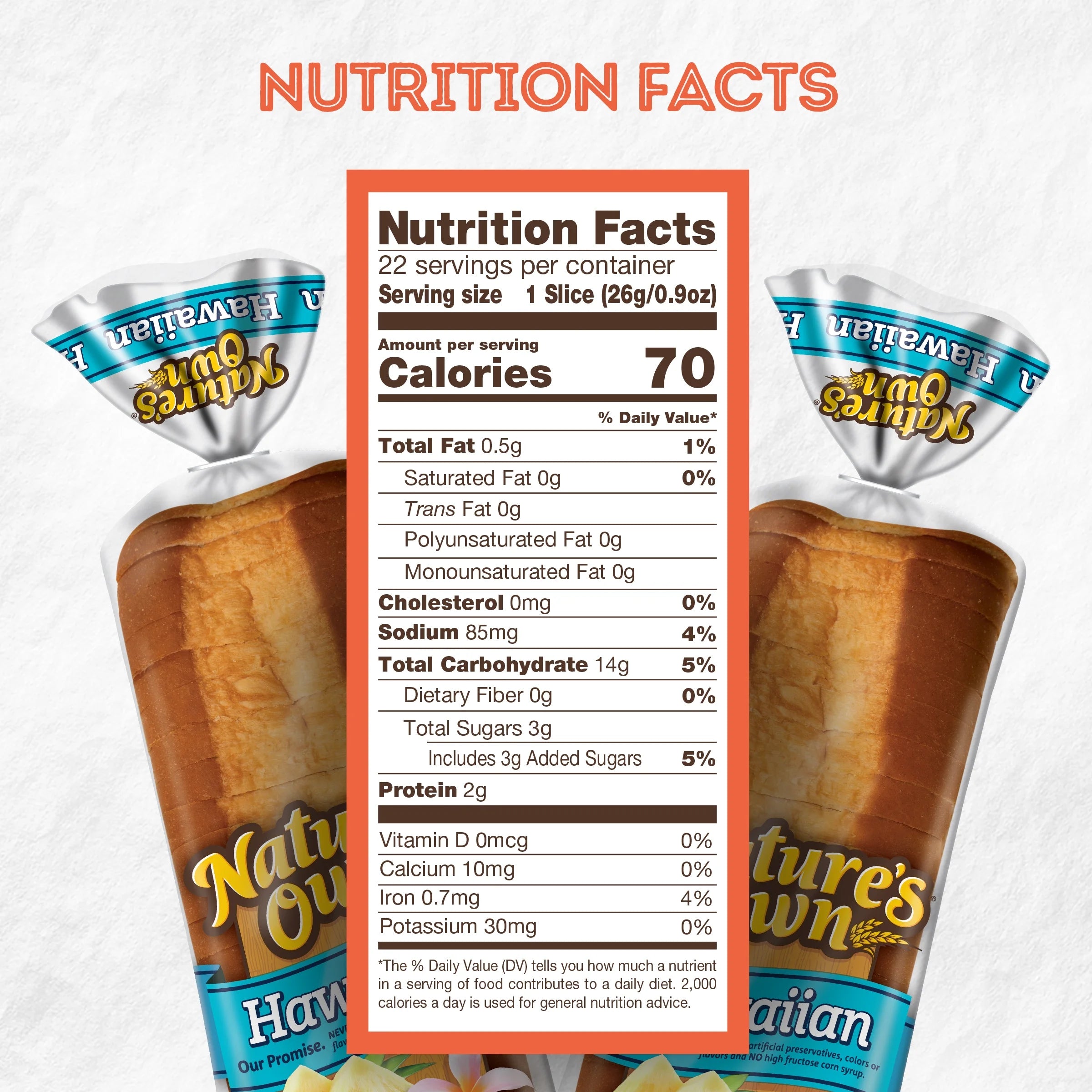 Sliced Hawaiian Bread, 20 oz Loaf R73194