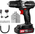 20V MAX Cordless Drill Set with 22pcs Drill Bits, Pack of 2 D74592