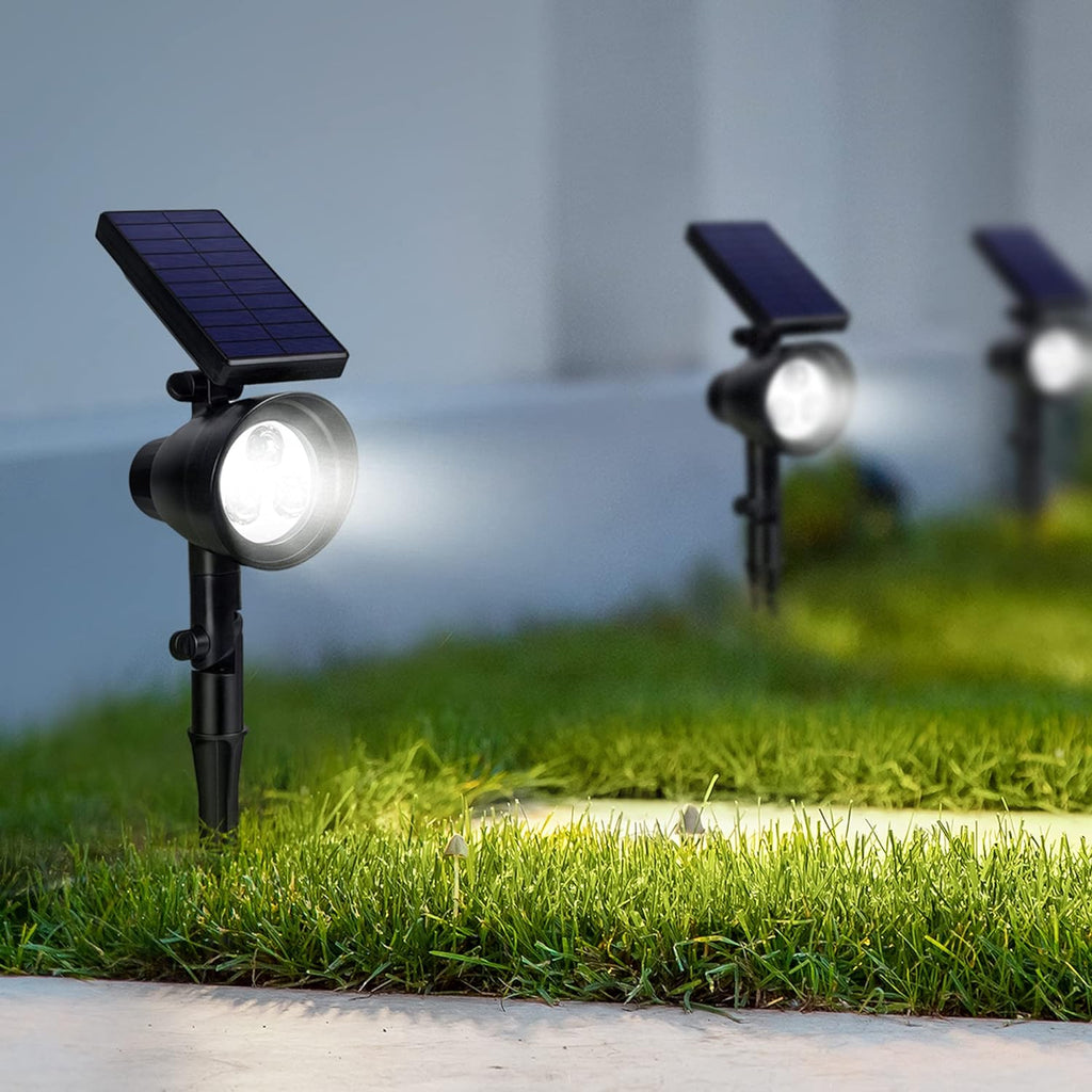 Solar Lights, 2-in-1 Waterproof 3 LED Solar Spotlights, Pack of 4 R62366