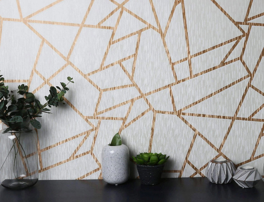 White/Gold Wallpaper S2308