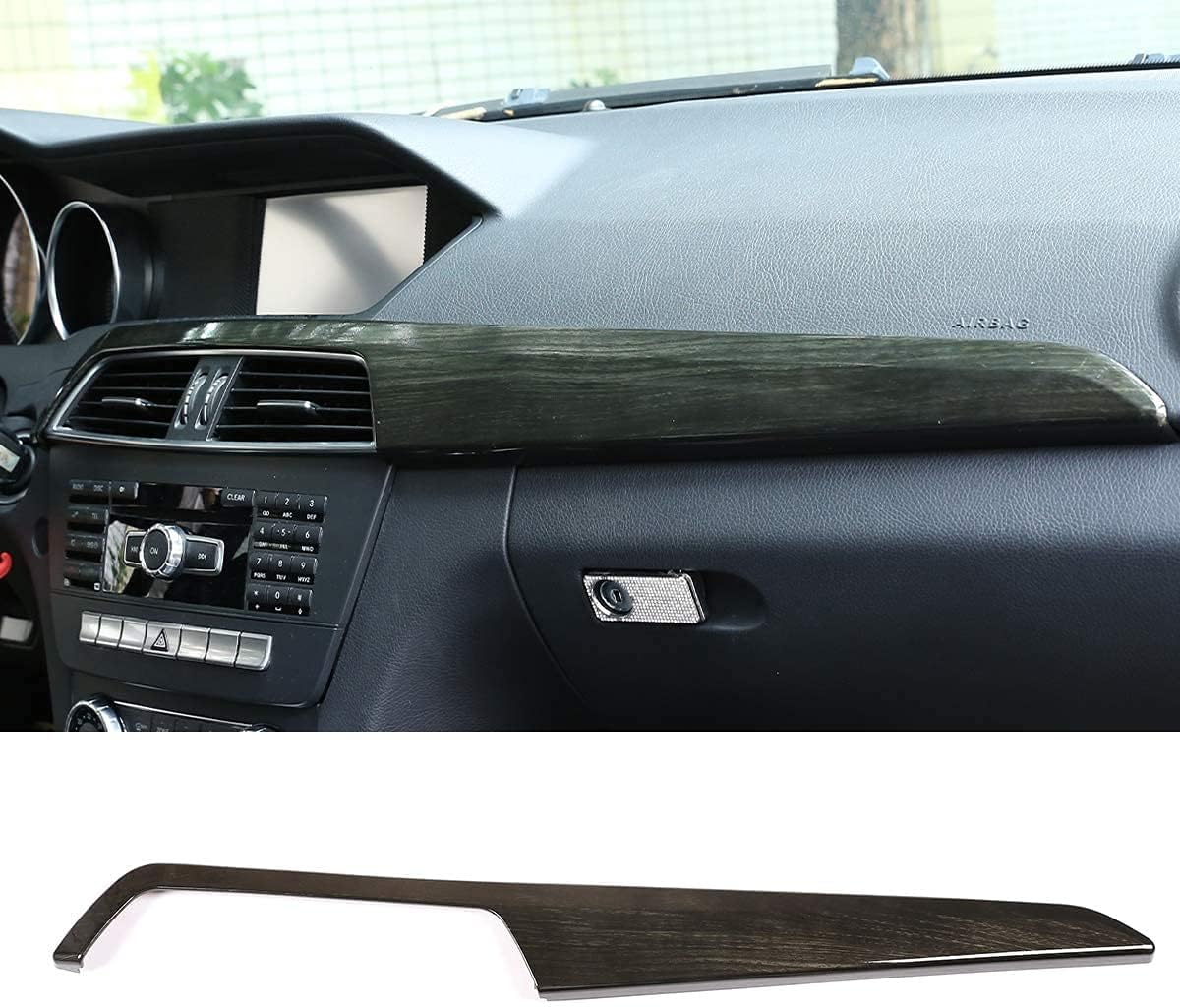 Carbon Fiber Car Center Console Dashboard Cover Panel for Mercedes Benz C Class W204 Y97519