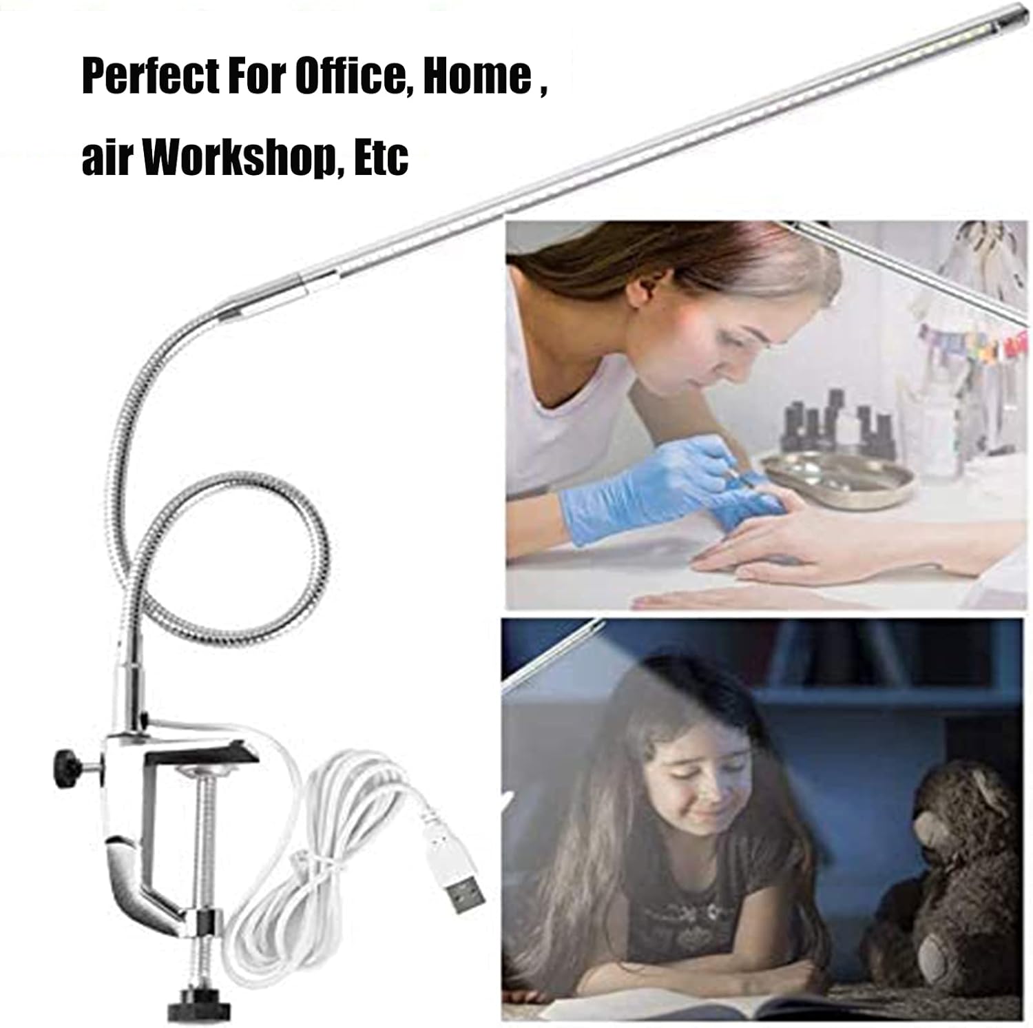 USB LED Desk Lamp with Clamp W930569