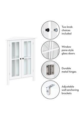 White Two Door Corner Cabinet U95396