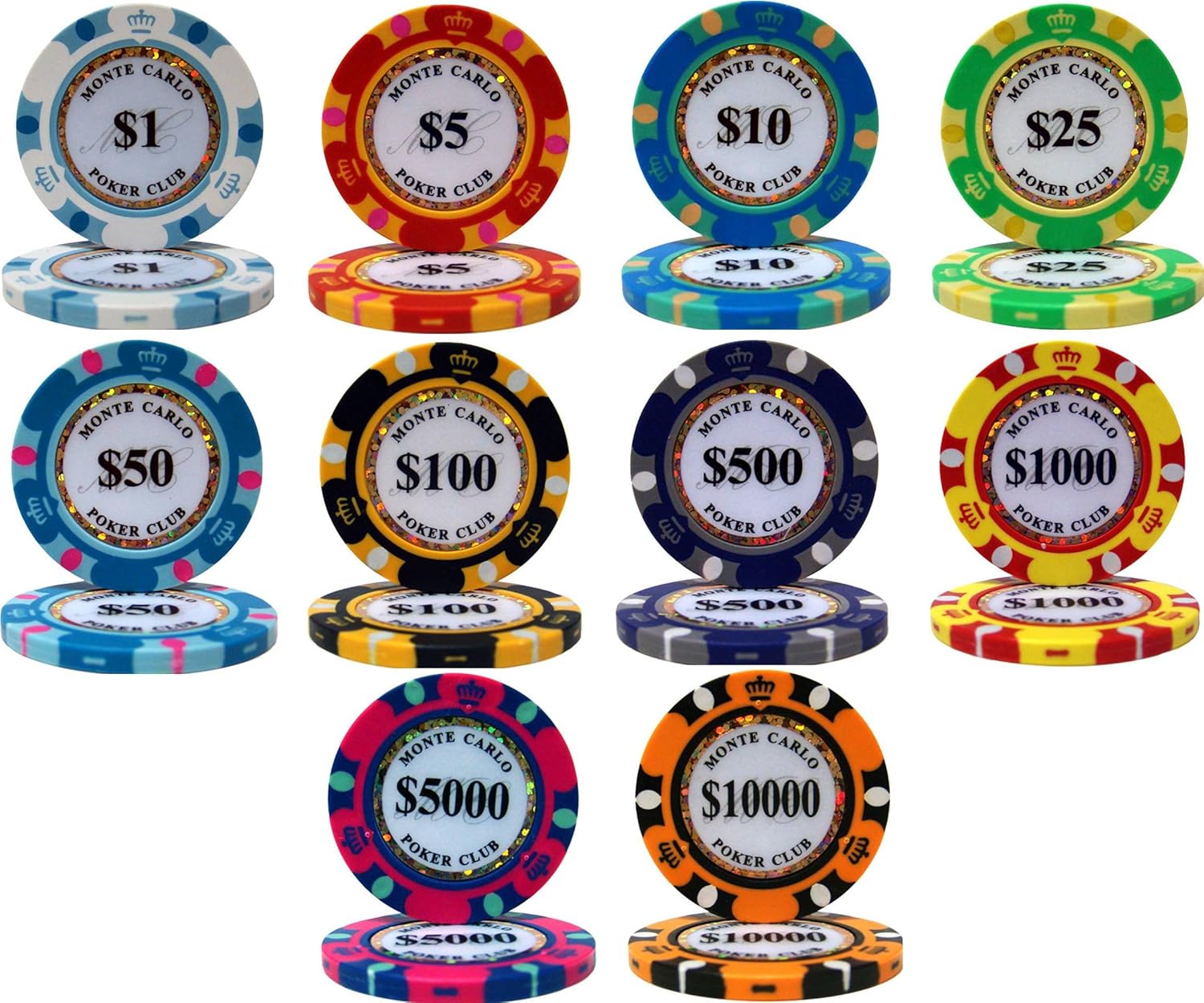 14gm 500 Chip Clay Poker Set with Aluminum Case T37468