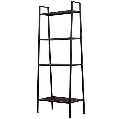 Black 4 Tier Metal Ladder Bookshelf K676