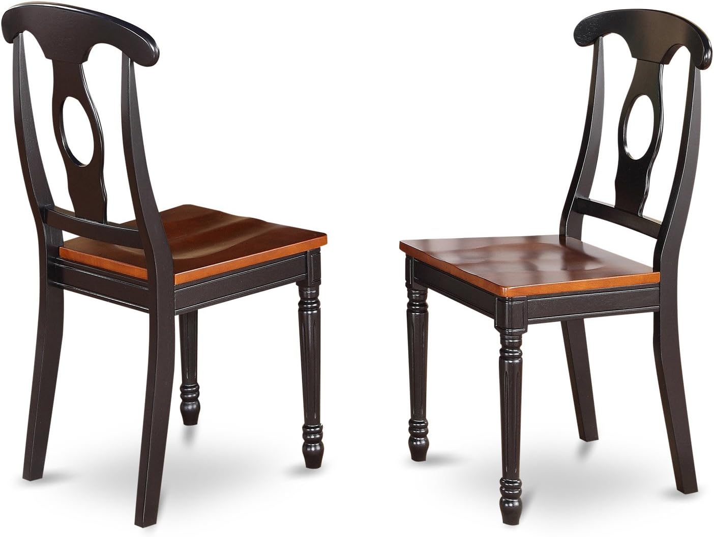 7 Piece Rectangle Wooden Dining Table with Butterfly Leaf and 6 Chairs, Black & Cherry I1680