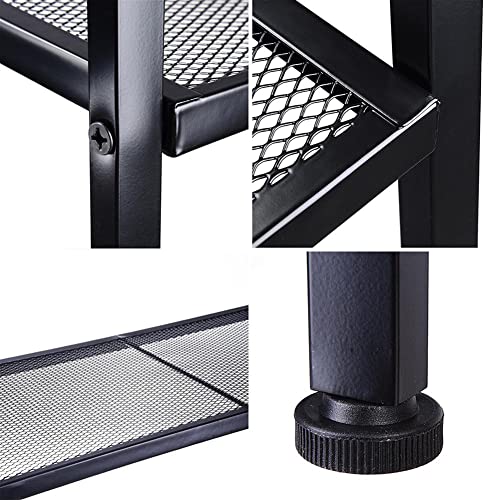 Black 4 Tier Metal Ladder Bookshelf K676