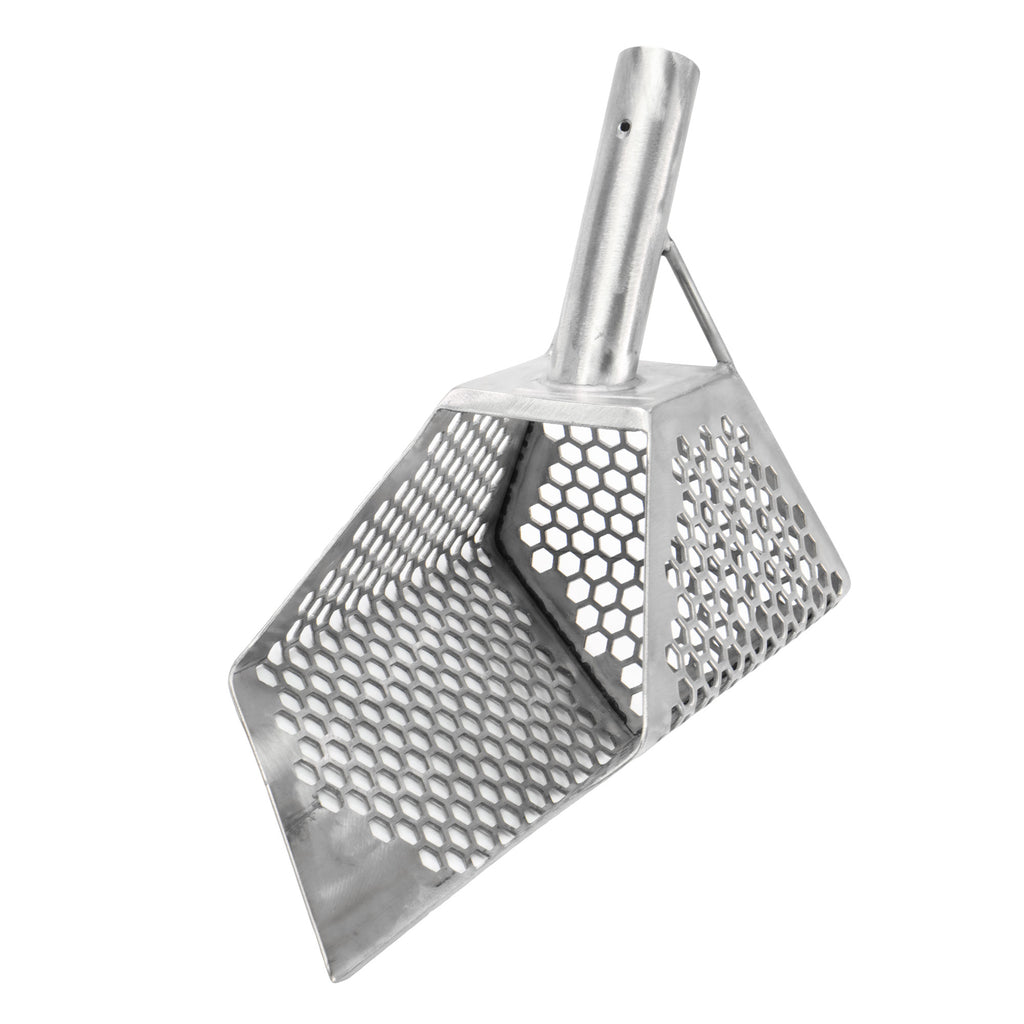 Stainless Metal Detector Sand Scoop with Hexagon Holes R60938