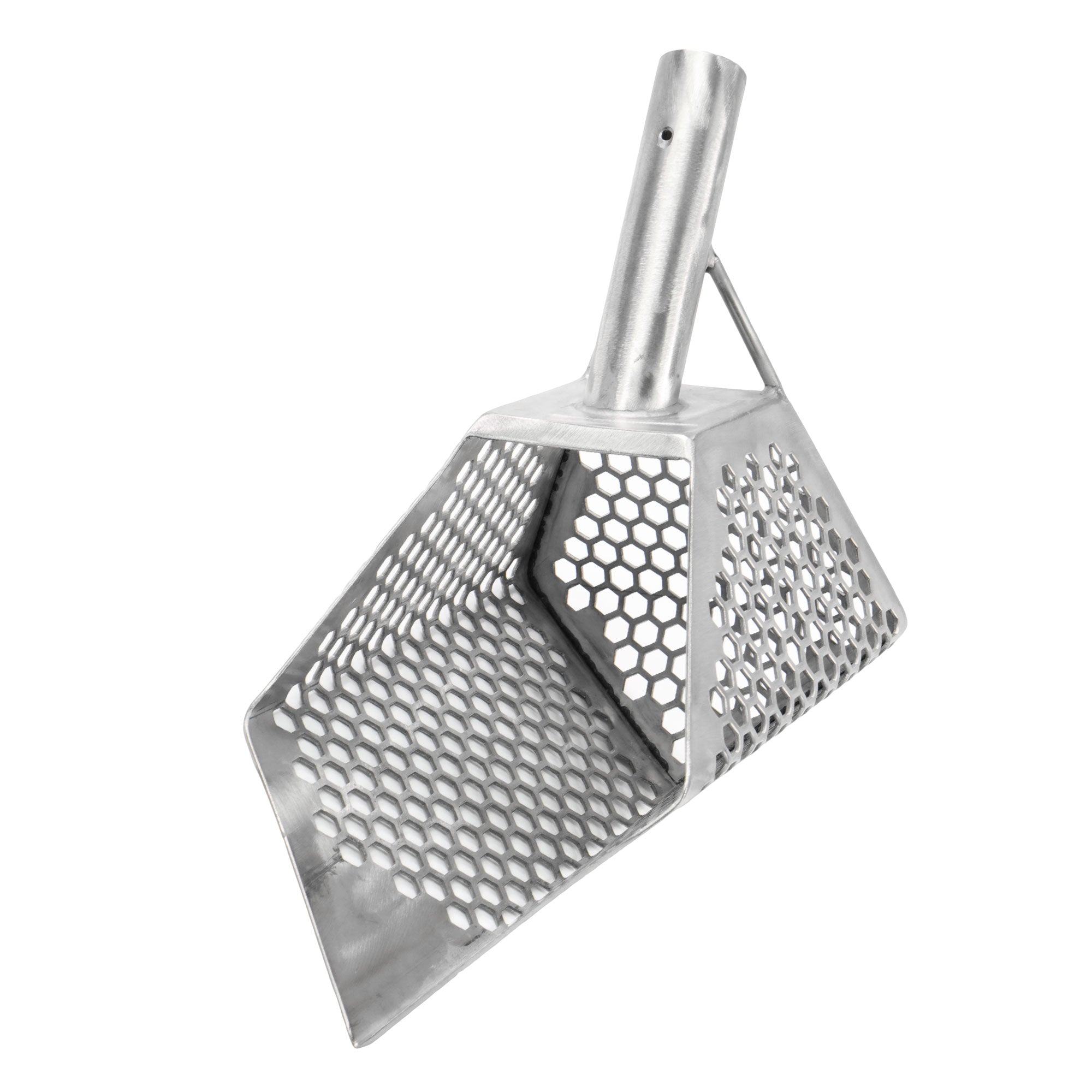 Stainless Metal Detector Sand Scoop with Hexagon Holes R60938