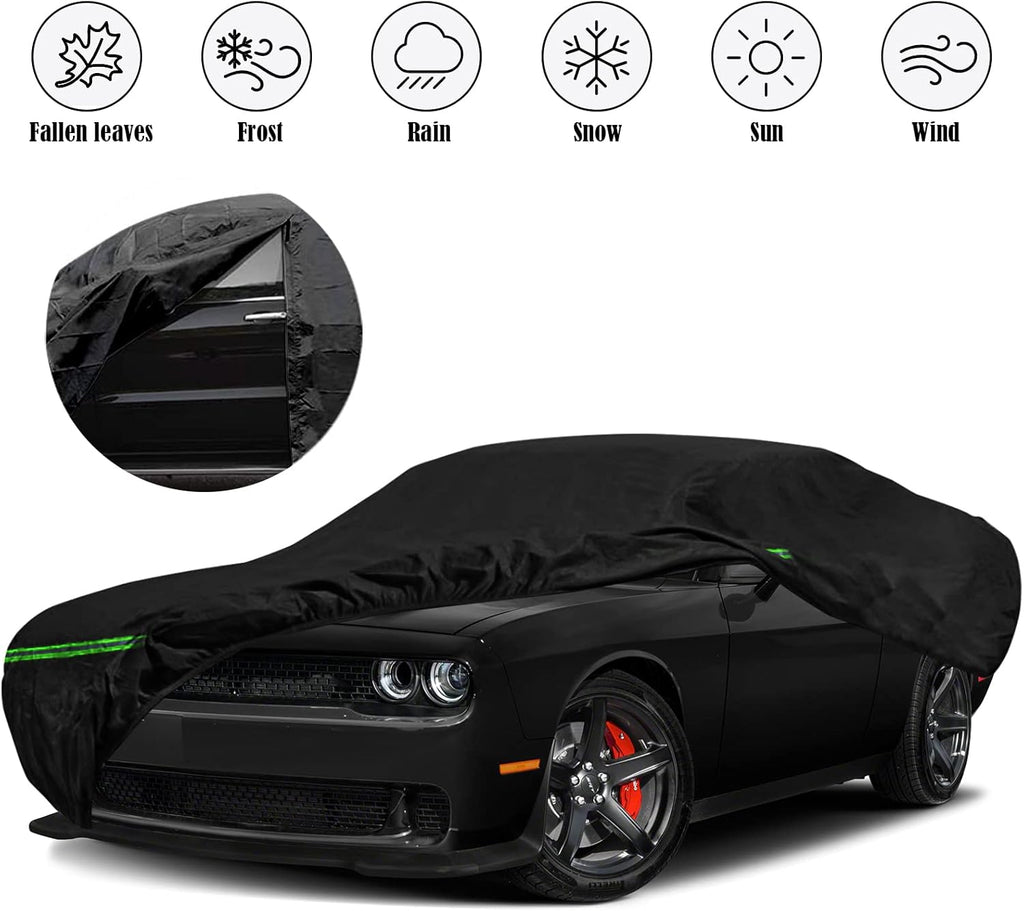 Waterproof 6 Layers Custom-Fit Car Cover with Zipper Door E285