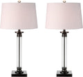 Black/Clear Glass and Metal LED Table Lamp Set of 2 M67511