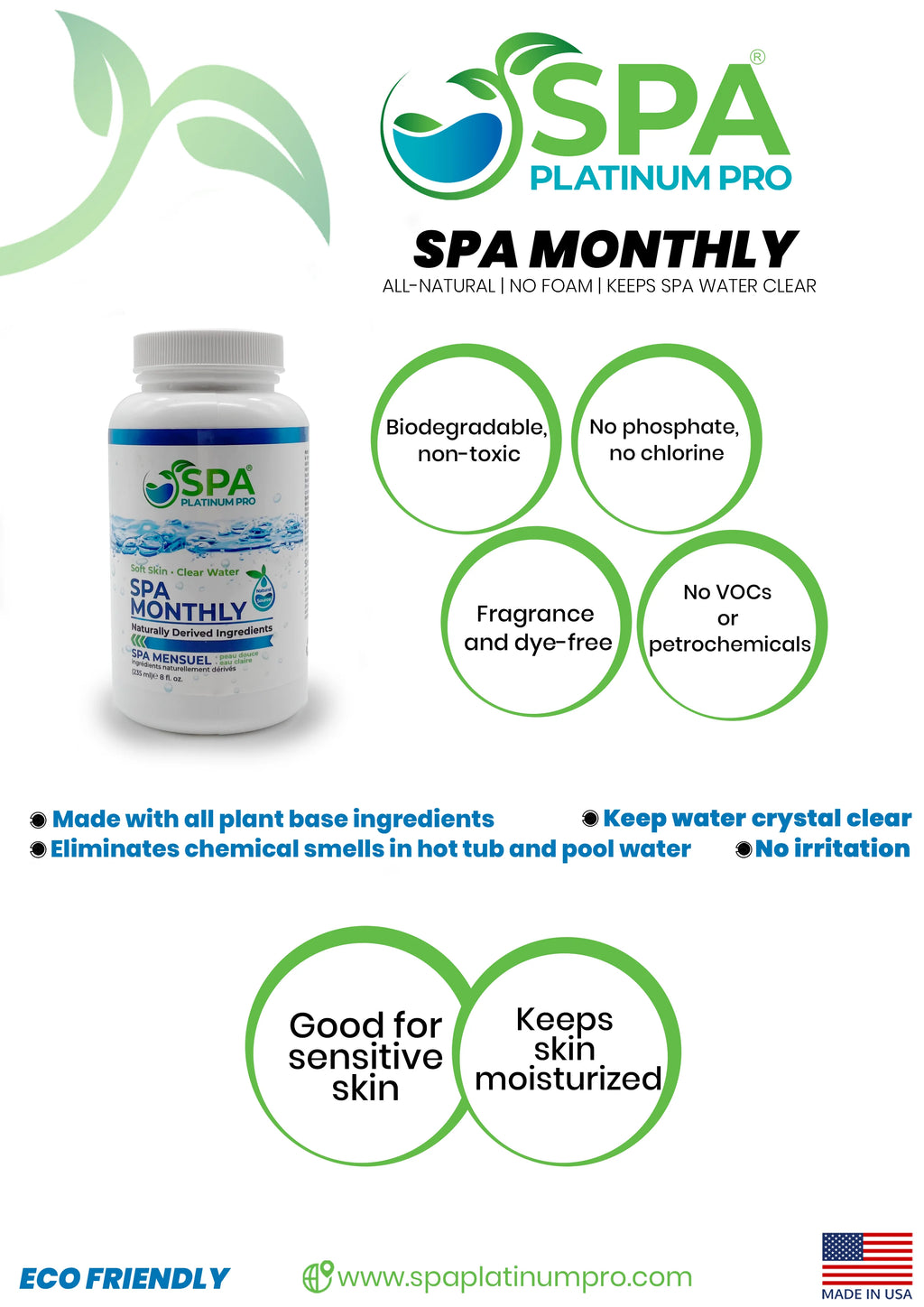 Natural Hot Tub Water Treatment, Six Months Supply Y824797