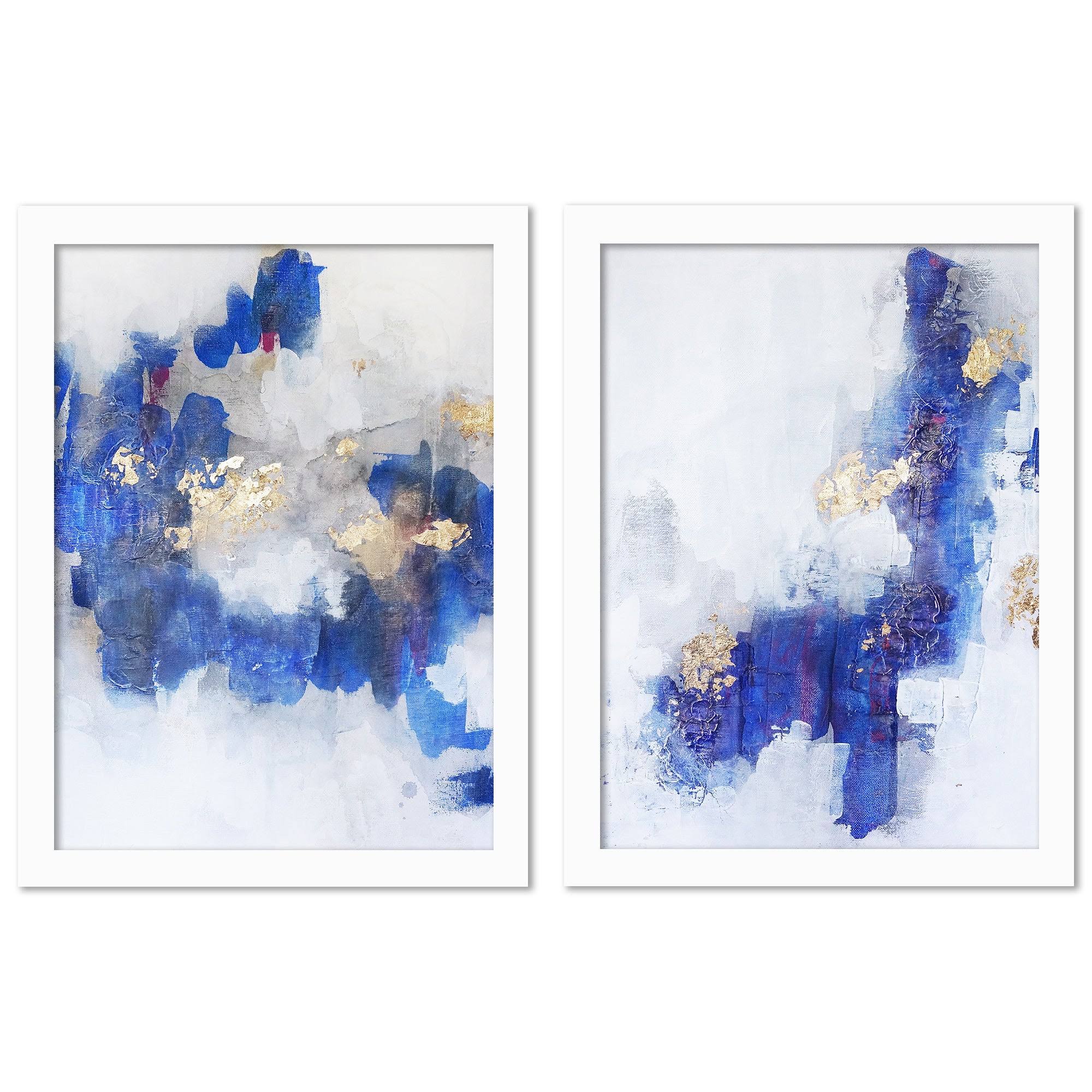2 Piece White Framed Print Set F775