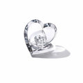 Clear Three Stacked Hearts B393