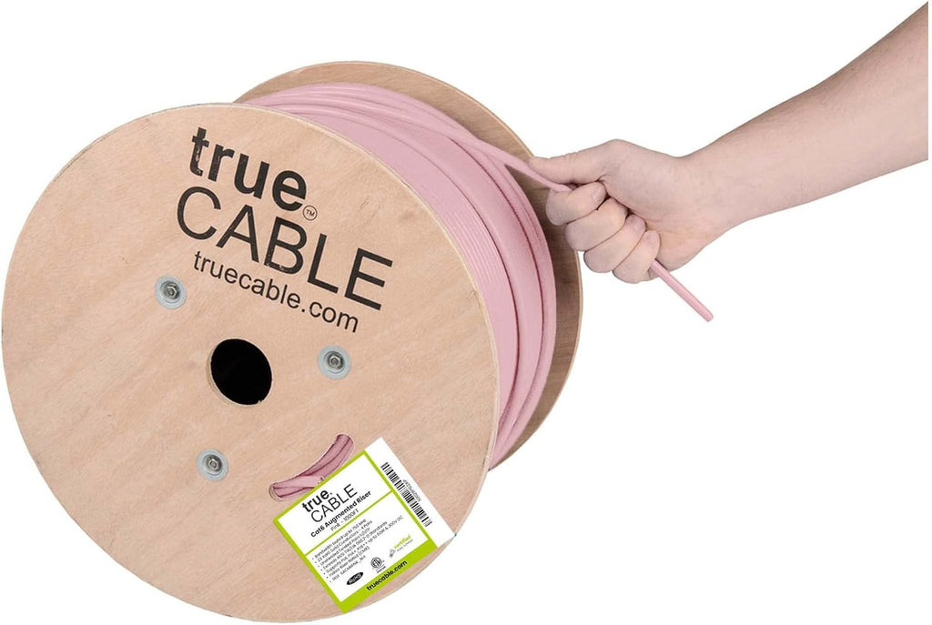 Cat6A Riser Bulk Ethernet Cable, 1000ft, Green, 23AWG 4 Pair Solid Bare Copper, UTP G7157