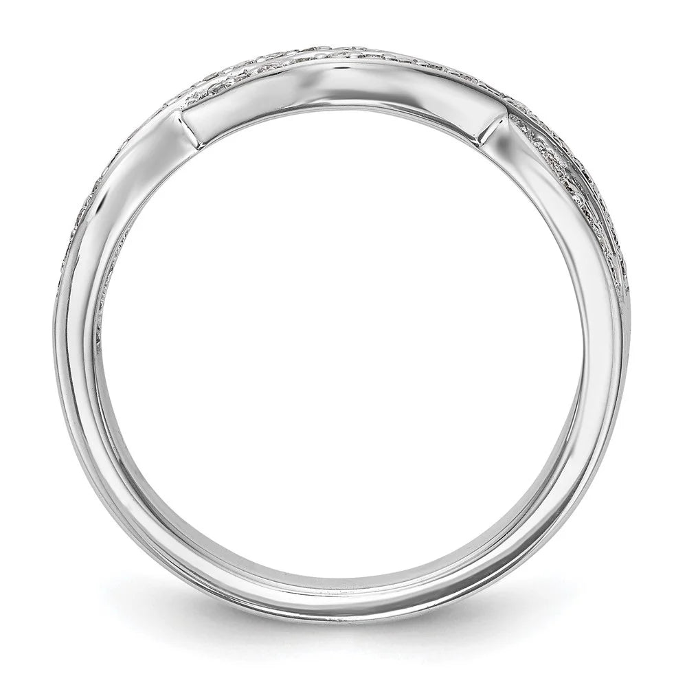 14K White Gold Diamond Band Size 7 Y40030