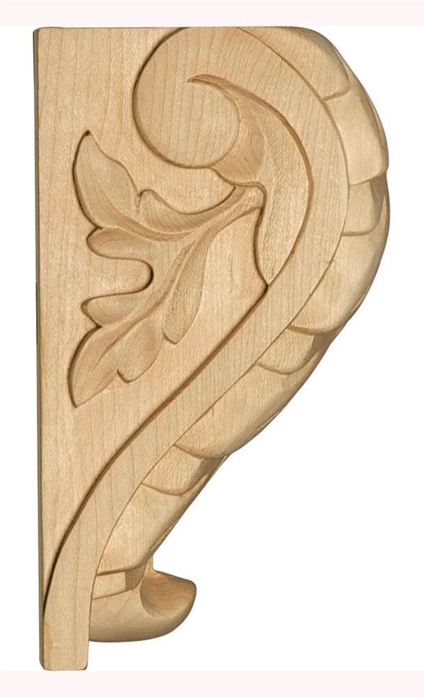 Cherry Extra Large Acanthus Leaf Block Corbel Q205432